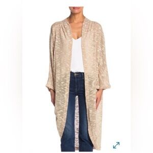 Free People Beige Knit Cardigan